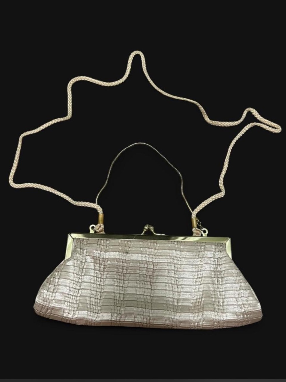 Women's Gold Evening Clutch with Chain Strap